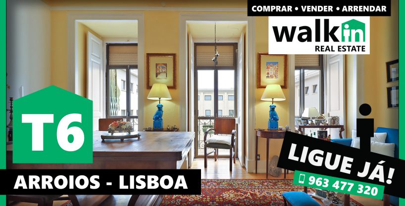 Apartamento T6 em Arroios, Estefânia, Lisboa